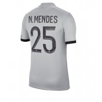 Paris Saint-Germain Nuno Mendes #25 Udebanetrøje 2022-23 Kortærmet
